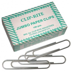 PAPER CLIP JUMBO NICKELED